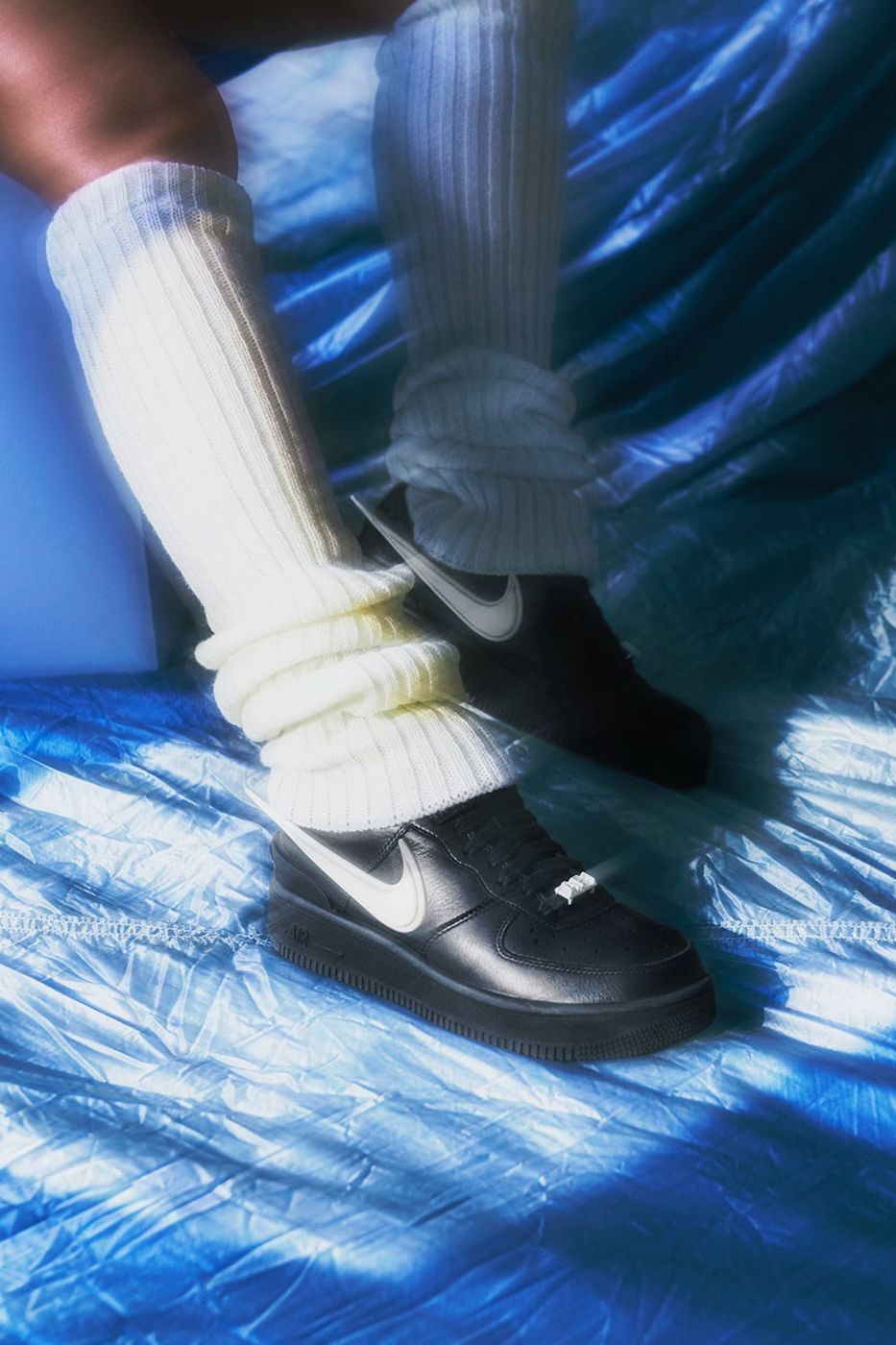 Detail of Nike Air Force 1 and socks