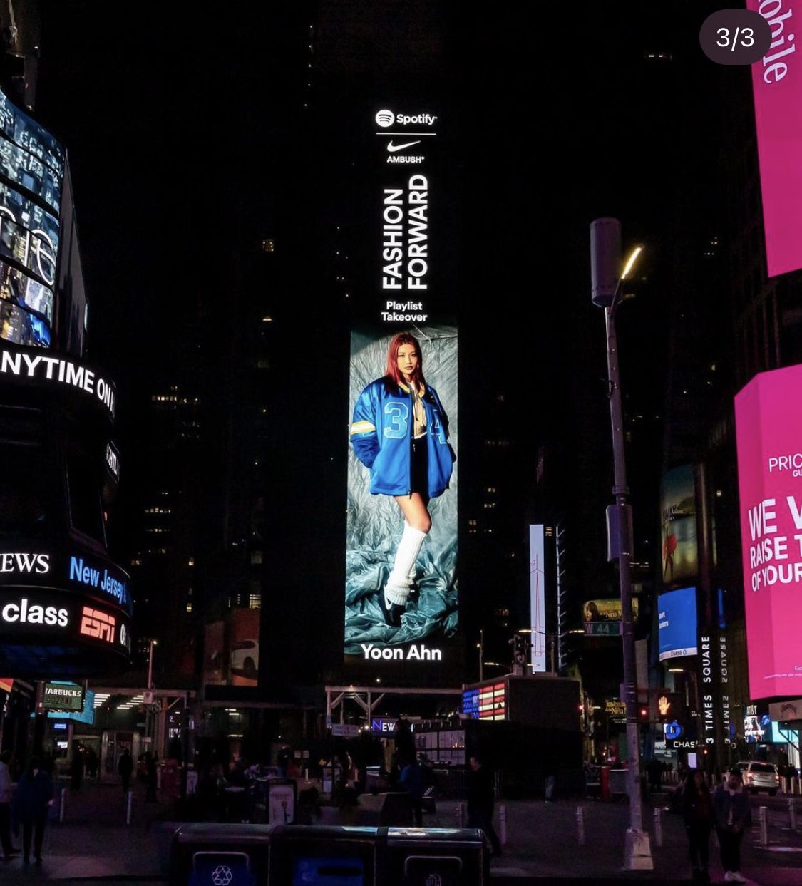 Yoon Ahn Nike x Ambush Times Square billboard