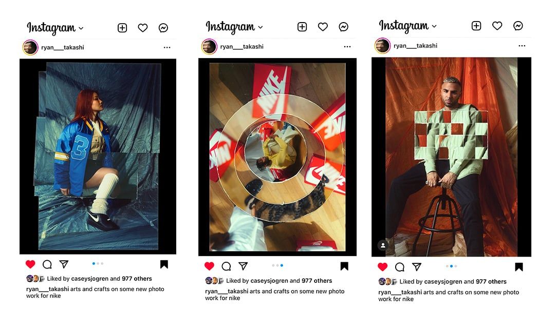 Instagram post of Ambush x Nike photo work