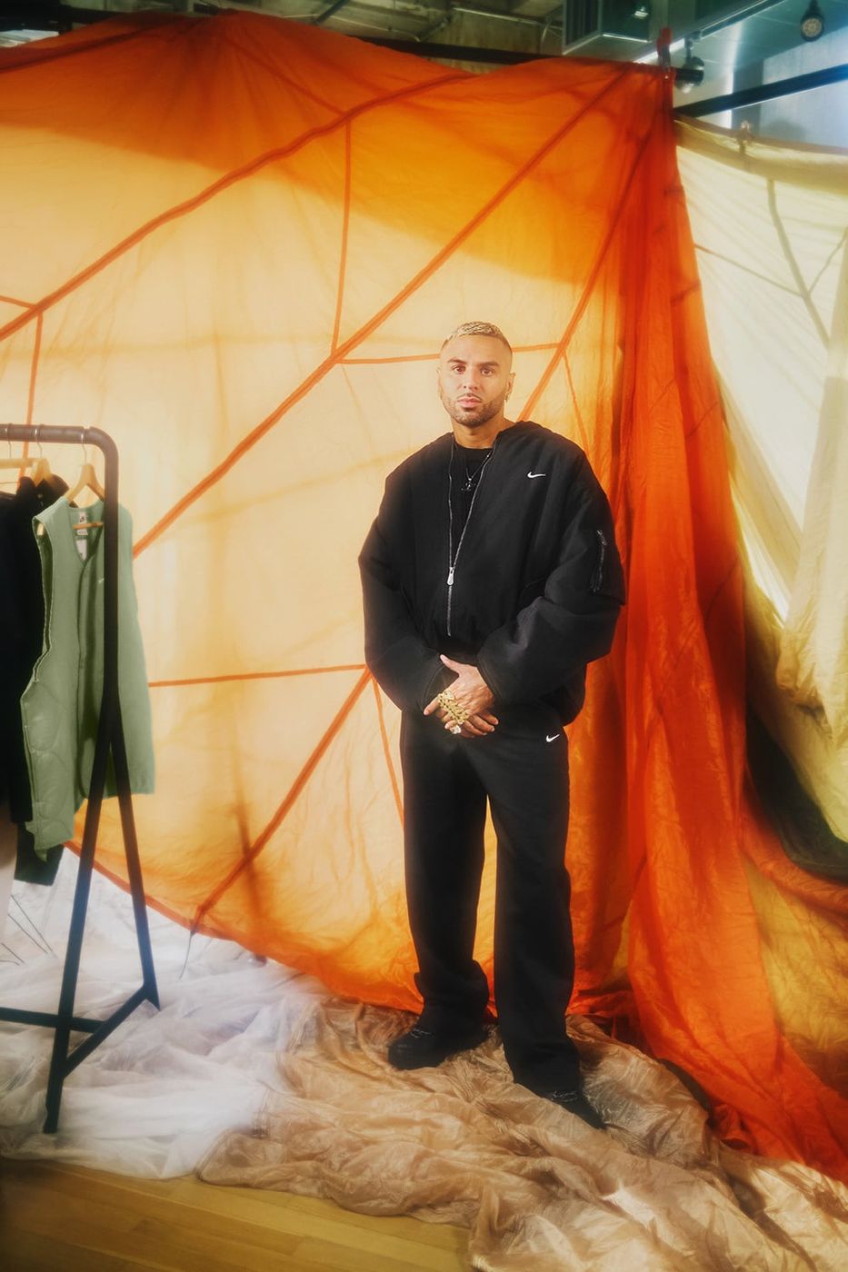 Raul Lopez standing in black Nike set